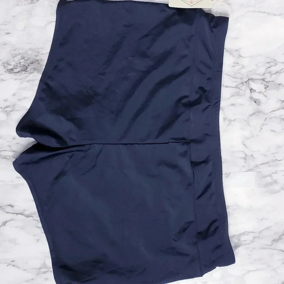 St. John's Bay Swim Short Bottom Color Black Built-In Brief - Picture 3 of 15